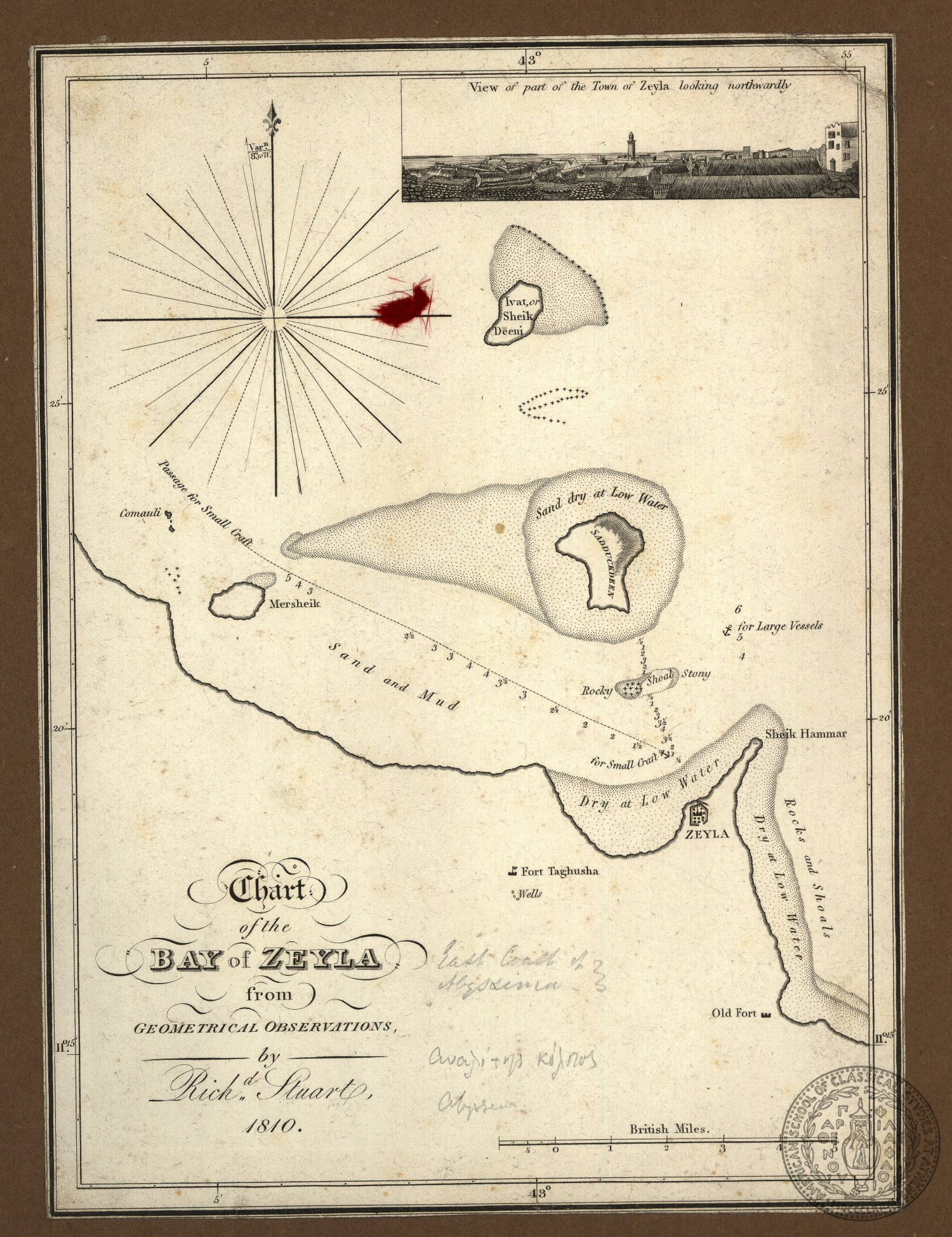 Chart of the Bay of Zeyla from geometrical observations.